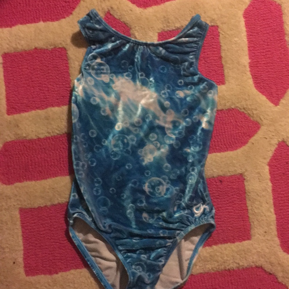 gk leotard child large 8-10 bubble design, fuzzy